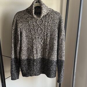 Vince Black and Gray Cowl Neck Sweater